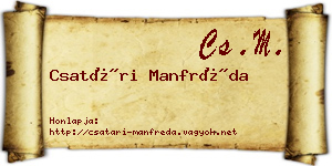 Csatári Manfréda névjegykártya